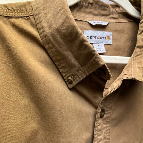 Carhartt Long-Sleeve Button-down Collar Relaxed Fit Work Shirt Men's Size XL - Picture 4 of 13